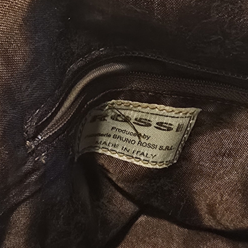 VTG Bruno Rossi Italian Brown Leather Mini Backpack Purse Made in Italy - Picture 9 of 12